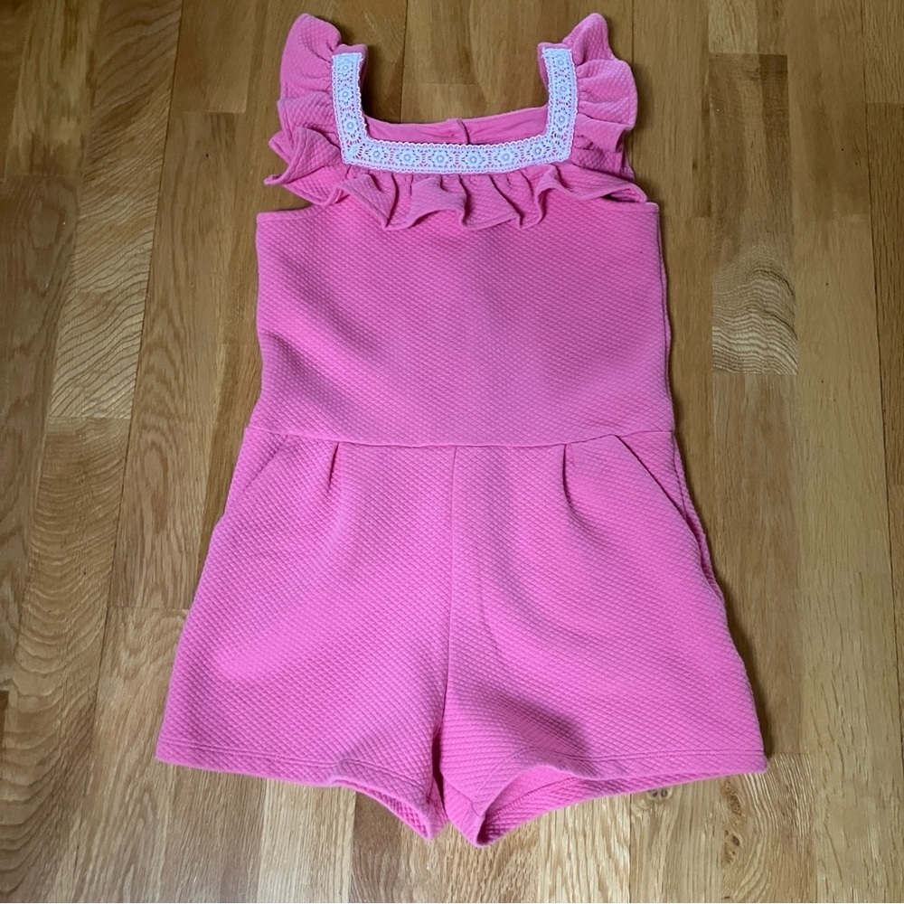 Janie and Jack Pink Ruffle Romper